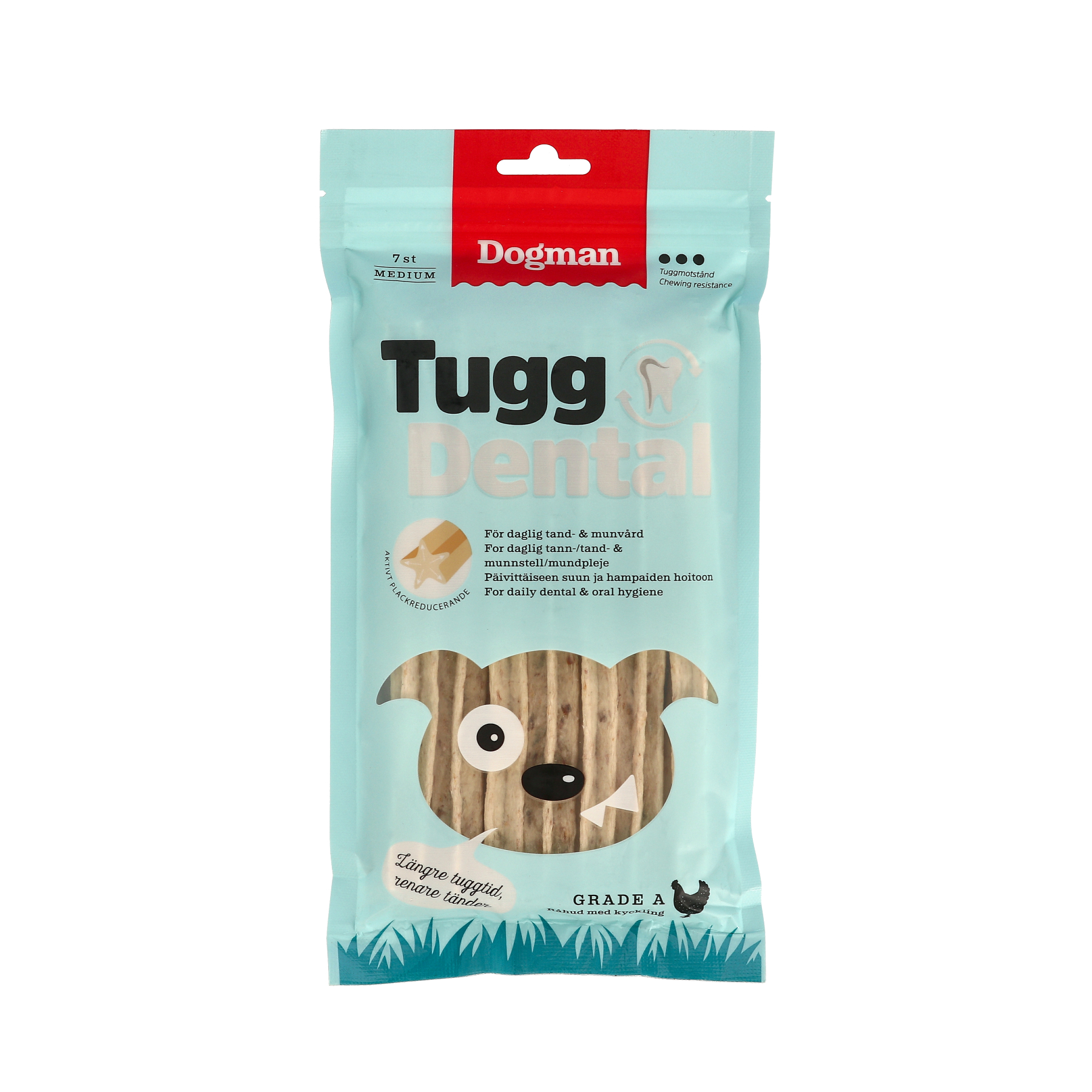 Dogman Tugg Dental med kyckling 7p M 17,5cm