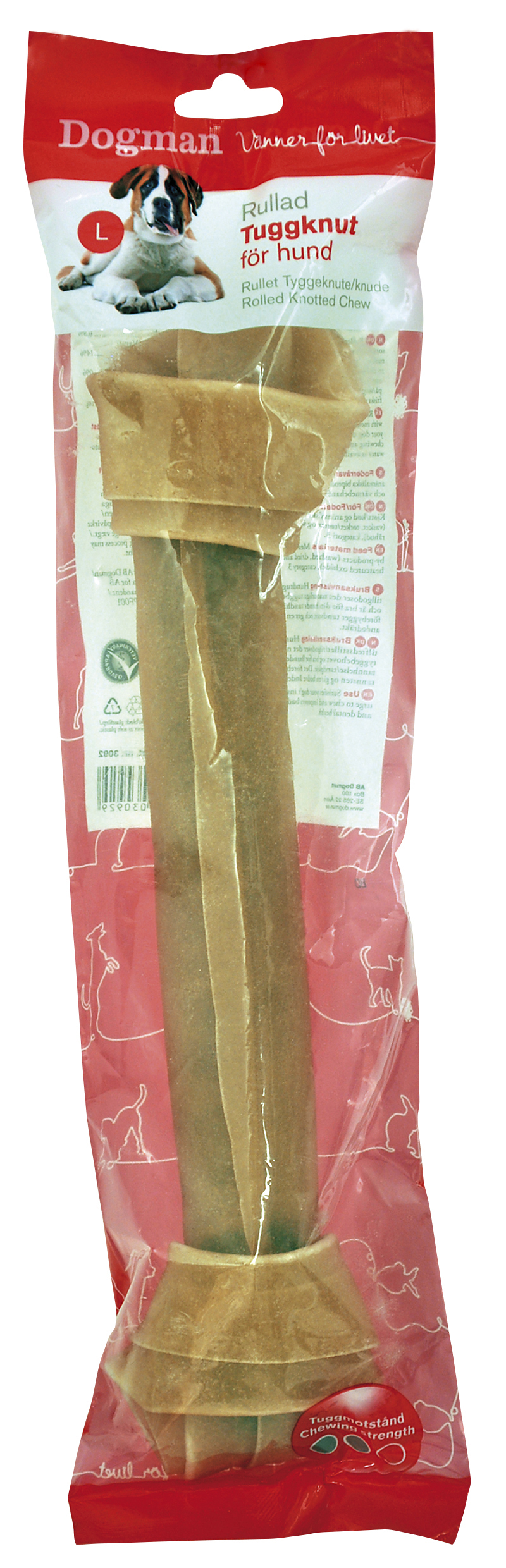 Dogman Tuggknut Brun L 30cm