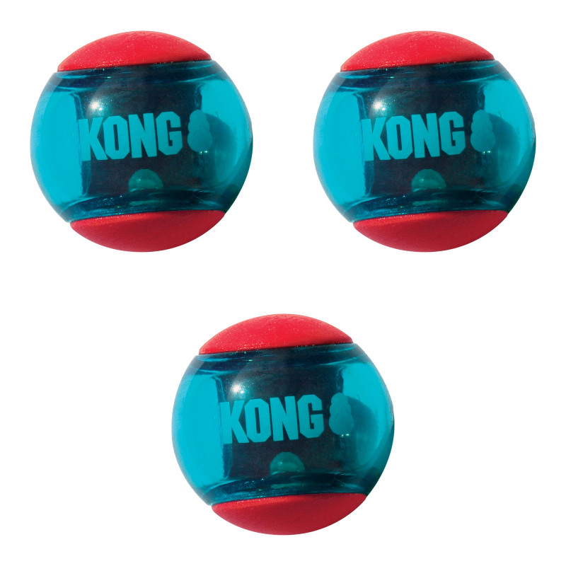 KONG Leksak Squeezz Action Ball 3p Flerfärgad M 6,5cm