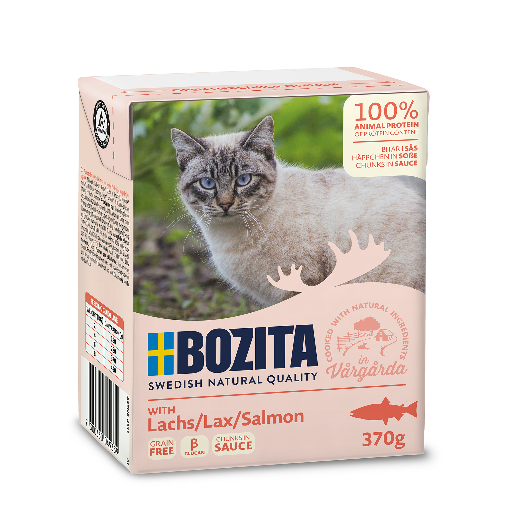 Bozita Bitar i sås med lax 370g