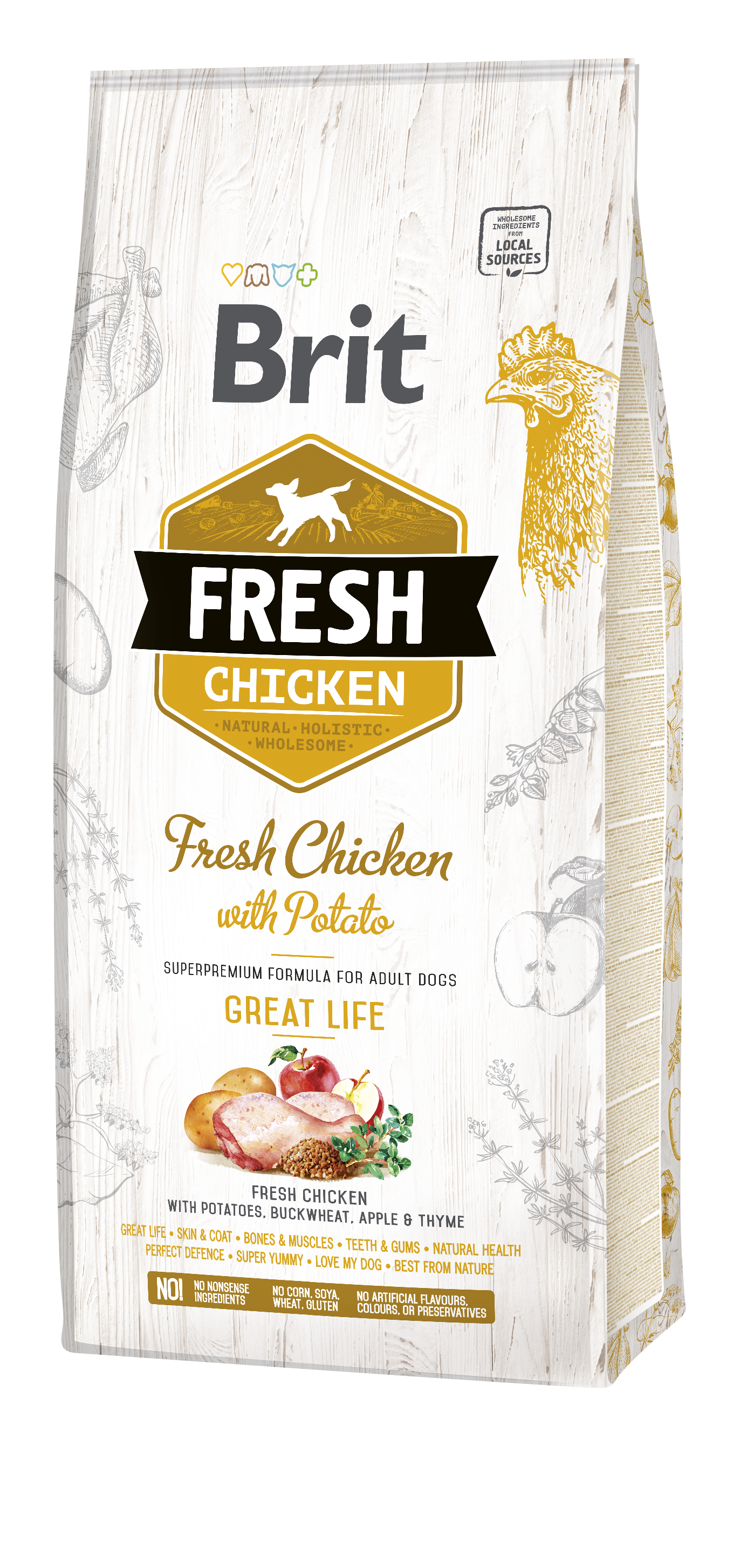 Brit Fresh ChickenoPotato Adult GreatLife 2,5kg