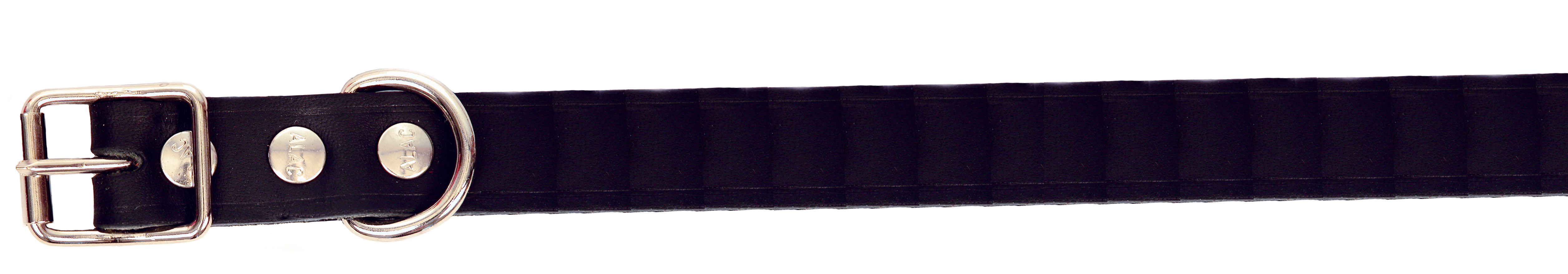 Alac Läderhalsband ställbart Svart XS 30cm