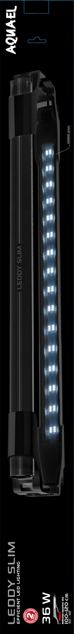 Aquael Lysrör LED Slim Marine Svart 36W 10000K