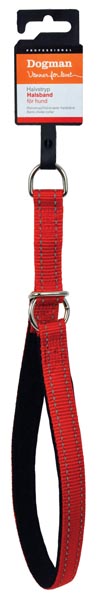 Dogman Halsband halvstryp Röd S/M 45cm