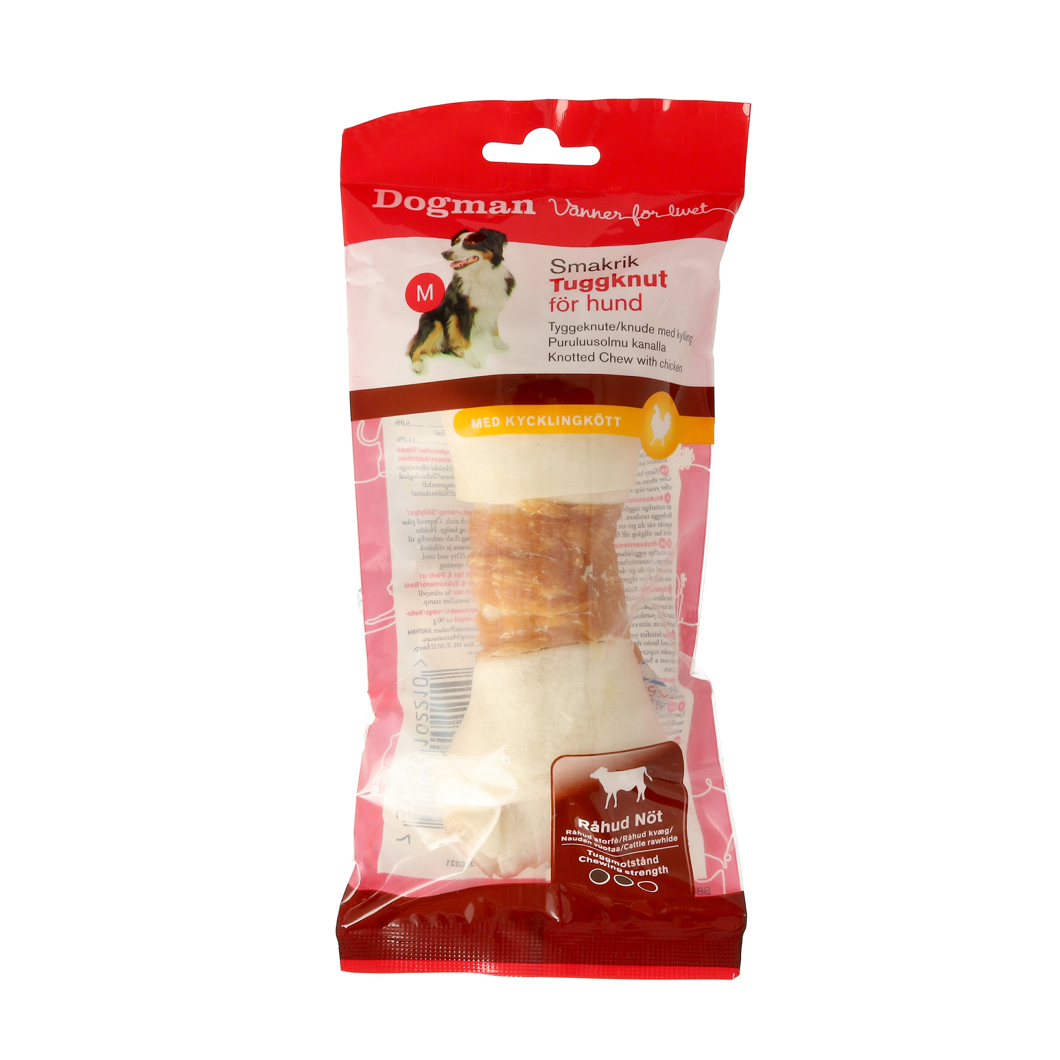 Dogman Tuggknut m Kyckling Vit M 15cm