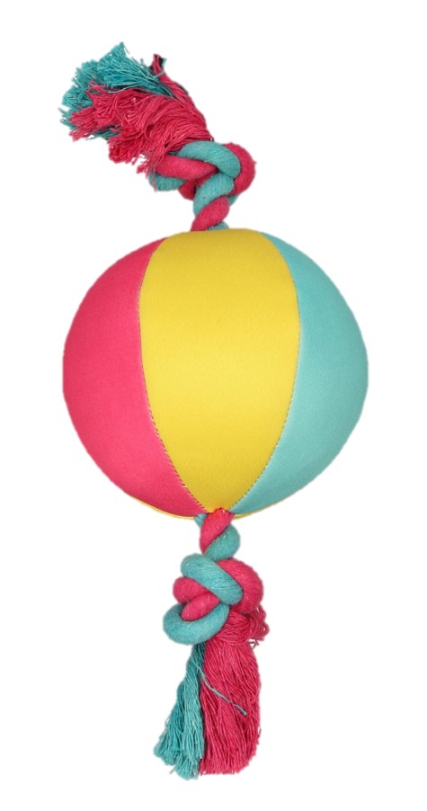 Dogman Leksak Boll med rep flytande Flerfärgad S 17,5cm